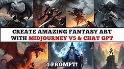 Create Jaw-Dropping Fantasy Art with Midjourney V5 and ChatGPT - Step By Step Tutorial