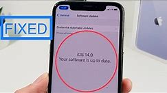 Your software is up to date but no update iOS 15 / 14 / 13 / 12 [FIXED]