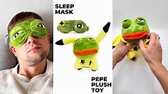 Pepe Sad Frog Toy + Sleep Mask