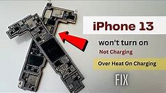 iPhone 13 won't turn on not charging fix!iphone 13 no power dead fix. over heat on charging fix
