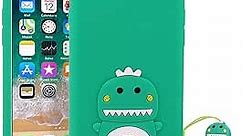 iPhone SE 2022 / iPhone SE 2020 / iPhone 7 / iPhone 8 / iPhone 6 / iPhone 6s Case, Funny Little Dinosaur 3D Cartoon Animal Soft Silicone Shockproof Cover