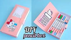 How to make a paper pencil box | DIY paper pencil box idea /Easy Origami box tutorial / Origami