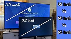 How Big Is A 55 inch TV? Comparing 32, 50 and 55 inch smart TV screen sizes