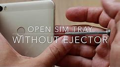 How to open a SIM tray without ejector tool