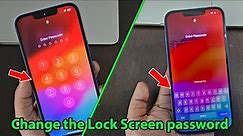 How to change iphone lock screen password