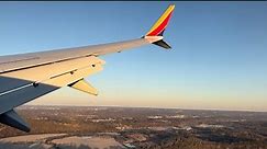 Southwest 737-MAX8 approach, landing, and gate arrival in Nashville ( BNA )