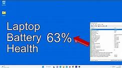 How to Check your Laptop Battery's Health - Windows 11/10