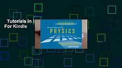 Tutorials in Introductory Physics  For Kindle