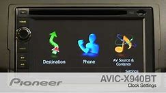 How to - AVIC-X940BT - Set the Clock