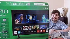 BEST TV FOR UNDER $200!!!! VIZIO - 32" Class D-Series LED 1080p Smart TV Review and Unboxing!!!