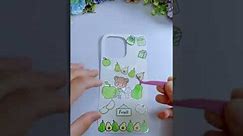 DIY🍐Phonecase #iphone #case #tutorial #decoration #stickers #aesthetic #food #cute #diy #artandcraft
