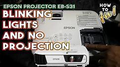 Epson Projector Blinking Led Light and No Projection Problem. How To Fix!