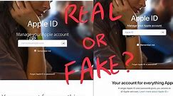 Fake Apple ID Website Scam