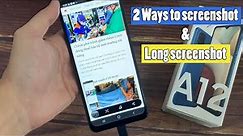 Samsung Galaxy A12: How to screenshot - 2 Ways Plus Long screenshot