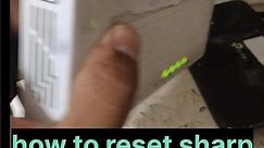 how to reset sharp vision router