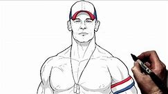 How To Draw John Cena | Step By Step | WWE