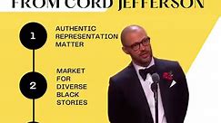 🗣️HE SAID WHAT HE SAID We broke down @cordjefferson speech and post Oscars remarks, here’s what we learned. 1. Authentic Representation: - Cord Jefferson emphasized the need for authentic representation of black characters in stories, debunking the idea that certain clichéd settings and characters are necessary for broad appeal. 2. Market for Diverse Black Stories: - Jefferson highlighted the market for broad and authentic depictions of black life, stressing that non-stereotypical narratives ca