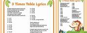 3 Times Table Lyrics