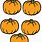 5 Little Pumpkins Clip Art