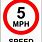 5 Mph Speed Limit Sign