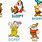 7 Dwarfs Names and Colors