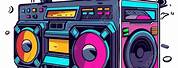90s Boombox PNG
