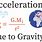 Acceleration of Gravity