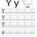 Alphabet Tracing Worksheets Letter Y