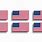 American Flag Decals Small