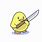 Animated Duck with Knife