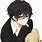 Anime Boy Black Hair Glasses