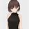 Anime Girl Black Hair Black Dress