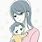 Anime Girl Holding Baby