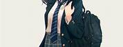 Anime Girl Kawaii Black School Uniform