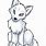 Anime Wolf Pup Outline
