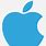 Apple Logo Light Blue