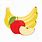 Apple and Banana Clip Art