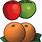 Apple and Orange Cartoon