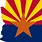 Arizona State Flag Map
