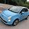Baby Blue Fiat 500