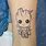 Baby Groot Tattoo Outlines