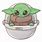 Baby Yoda Face Clip Art