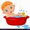 Bathing Baby Cartoon
