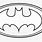 Batman Logo Line Art