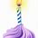Birthday Cupcake Candle Clip Art