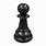 Black Pawn Chess Piece