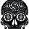 Black Sugar Skull Clip Art