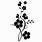 Black and White Flower Decal