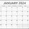 Blank Calendar for January