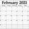 Blank Feb Calendar